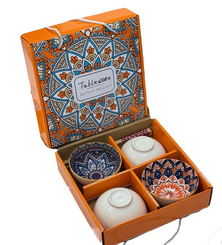 کاسه نودل خوری با پک کادویی ارسال فوری به همراه ۴ عدد چاپستیک